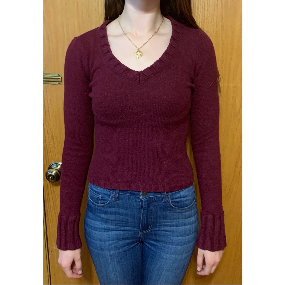 Abercrombie Girls' Burgundy Sweater
